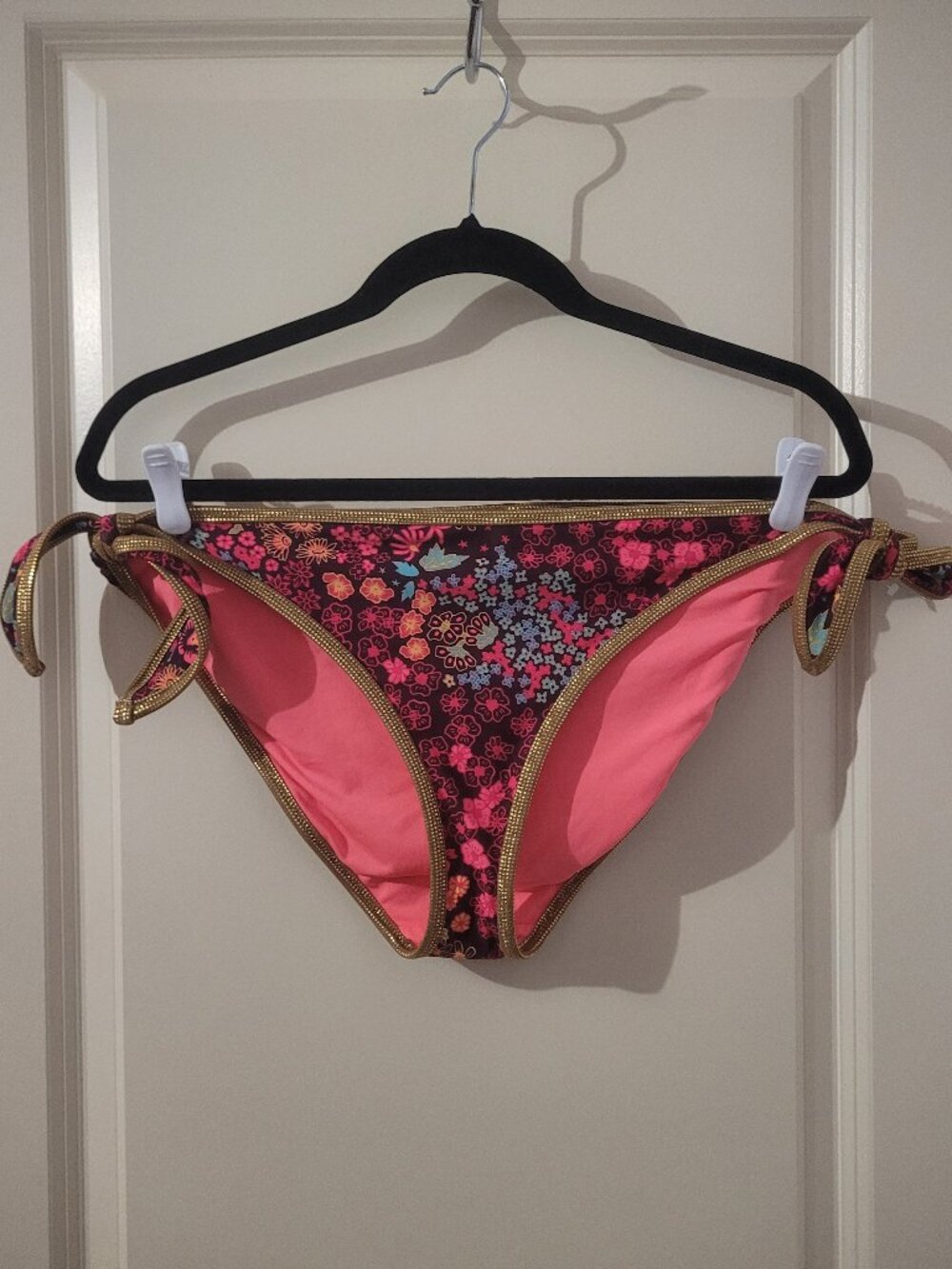 NWOT Aerie Side Tie Printed Bikini Bottoms